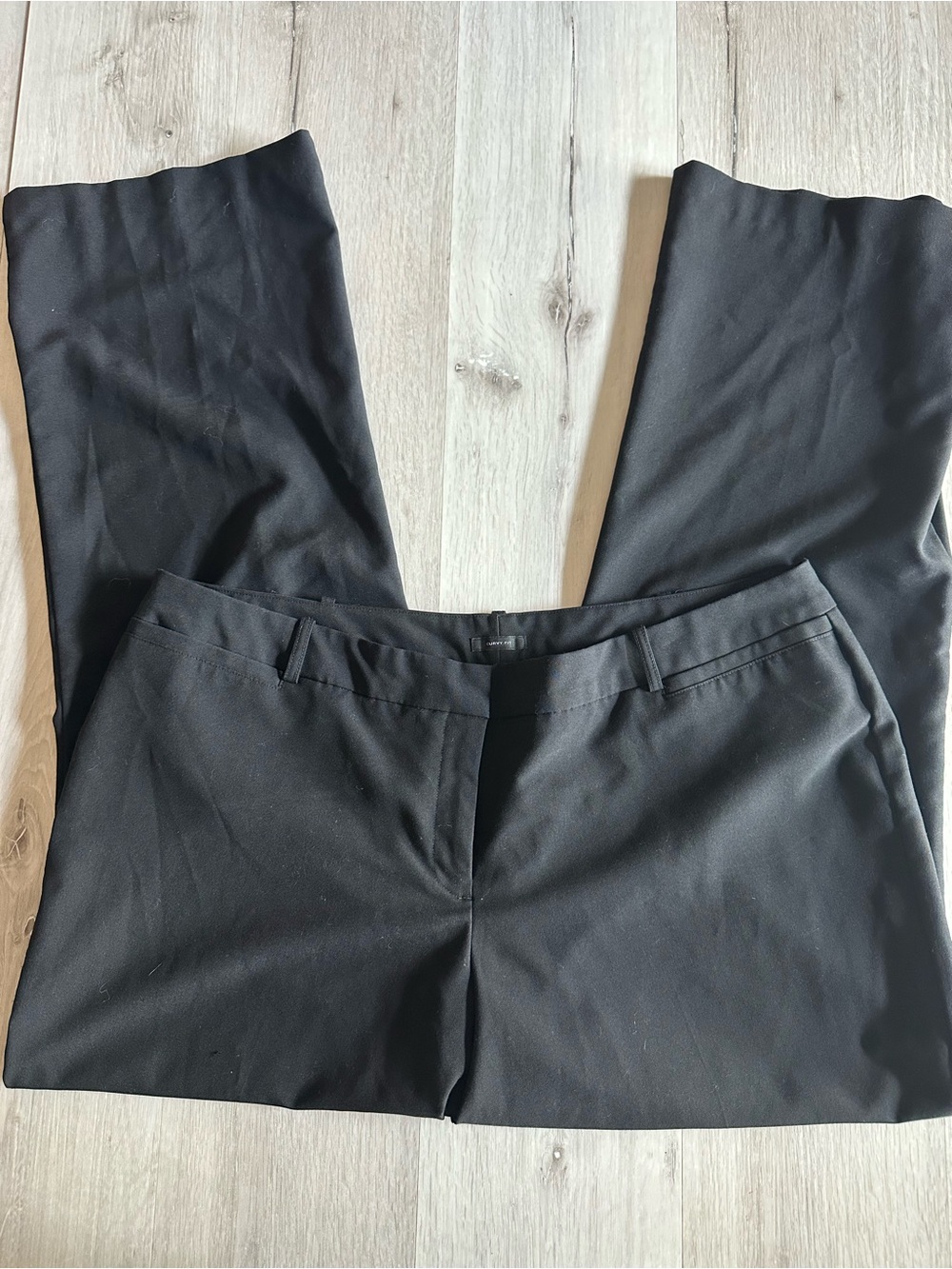 Worthington Curvy Fit Straight Leg Dress Pants Black 18W EUC